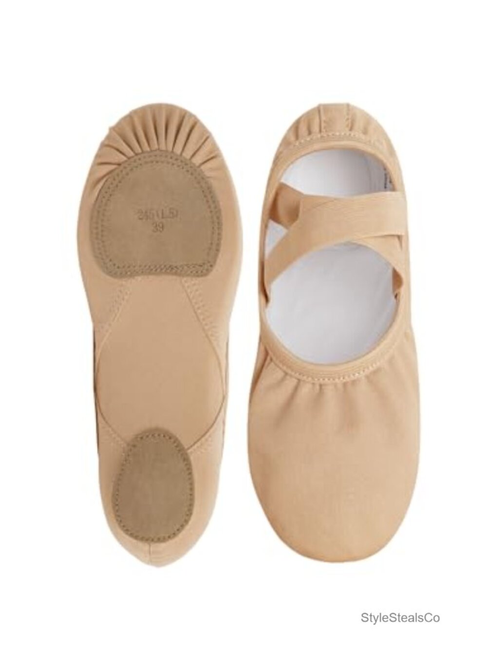 Women's Ballet Flats Split Sole Stretch Fabric Dance Shoes